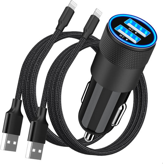 Apple Mfi Certified Iphone Car Charger Fast Charging 4.8A Car Phone Charger