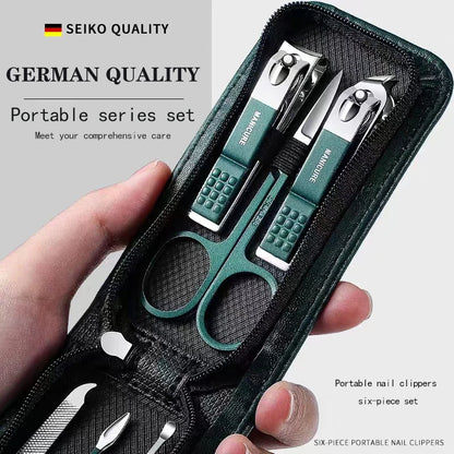 Nail Scissors Set Household High End Mens and Womens Special Nail Clippers Manicure Beauty Tools 6 Piece Portable Household